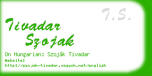 tivadar szojak business card