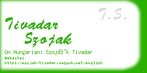 tivadar szojak business card